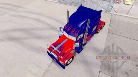 Optimus Prime de la piel para el camión Peterbil para American Truck Simulator