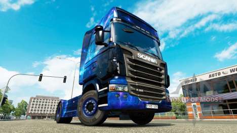Espacio fresco de la piel para el camión Scania para Euro Truck Simulator 2