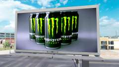 Monster Energy de publicidad en vallas publicitarias para American Truck Simulator