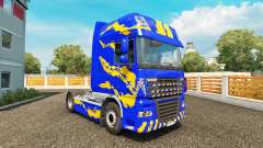 La piel Azul-amarillo-para DAF camión para Euro Truck Simulator 2