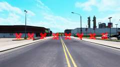 Rojo barreras para American Truck Simulator