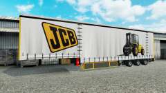 Cortina semirremolque Krone JCB para Euro Truck Simulator 2