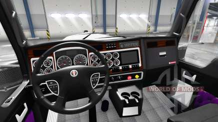 Púrpura interior Kenworth W900 para American Truck Simulator