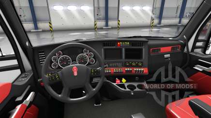 Interior rojo Kenworth T680 para American Truck Simulator