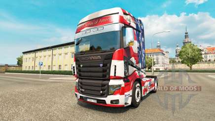 La piel de estados UNIDOS en el tractor Scania R700 para Euro Truck Simulator 2