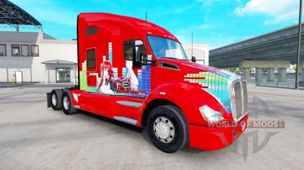 La piel de Rias Gremory en un Kenworth tractor para American Truck Simulator