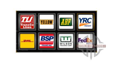 Los logotipos de las empresas de transporte de EE.UU. para American Truck Simulator