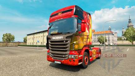 La piel del Manchester United para tractor Scania para Euro Truck Simulator 2
