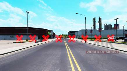 Rojo barreras para American Truck Simulator