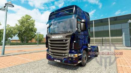 La piel de Humo Azul en el tractor Scania para Euro Truck Simulator 2