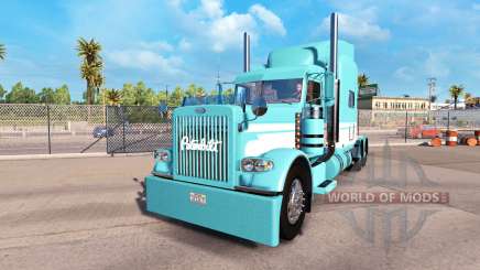 La piel Azul-Blanco para el camión Peterbilt 389 para American Truck Simulator