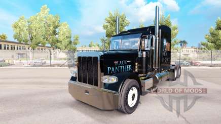 Pantera negra de piel para el camión Peterbilt 389 para American Truck Simulator