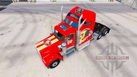 La piel de los San Francisco 49ers en los tracto para American Truck Simulator
