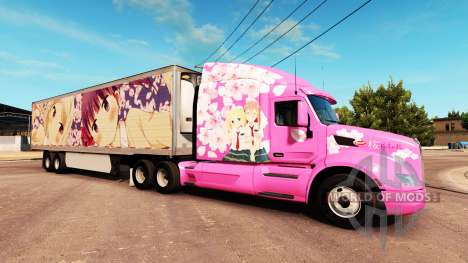 La piel de Sakura para camiones y Peterbilt Kenw para American Truck Simulator