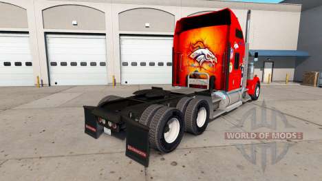 La piel de los Denver Broncos en el camión Kenwo para American Truck Simulator