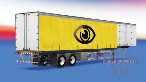 30 toneladas de cortina de remolque para American Truck Simulator