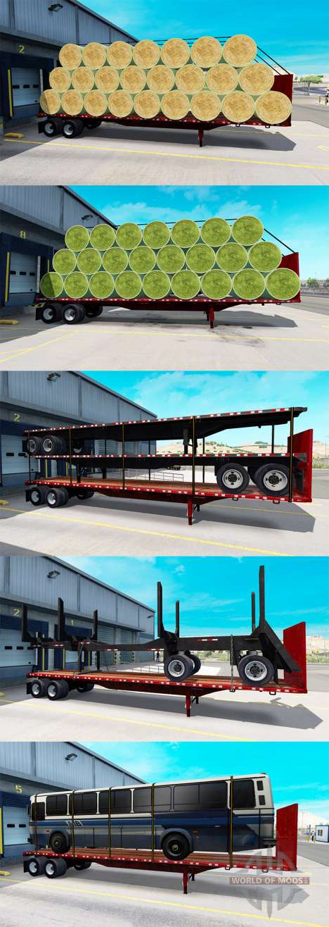 Una colección de nuevos trailers con carga para American Truck Simulator