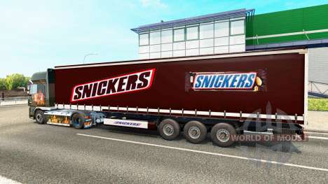La piel de Snickers en el remolque para Euro Truck Simulator 2