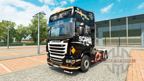 La piel Scania Negro para tractor Scania para Euro Truck Simulator 2