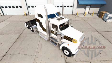 La piel de Negro y Oro en el camión Kenworth W90 para American Truck Simulator
