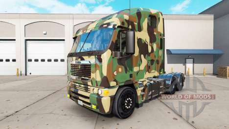 La piel del Ejército en el camión Freightliner A para American Truck Simulator