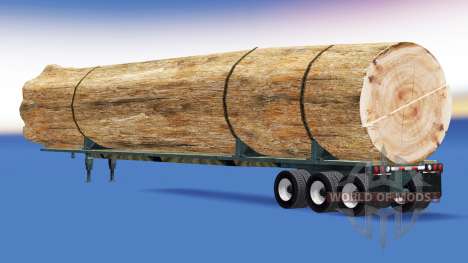 Semi-remolque con una carga de tronco de árbol para American Truck Simulator