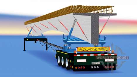 El remolque-disolución con una carga de puente d para American Truck Simulator