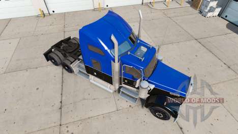 Piel de color Negro y Azul en el camión Kenworth para American Truck Simulator