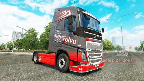 Gris Rojo de la piel para camiones Volvo para Euro Truck Simulator 2