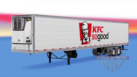La piel de KFC reefer semi-remolque para American Truck Simulator