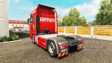 La piel de Ferrari en el tractor HOMBRE para Euro Truck Simulator 2