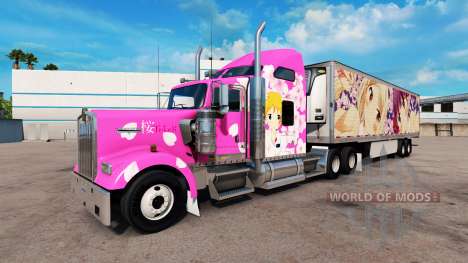 La piel de Sakura para camiones y Peterbilt Kenw para American Truck Simulator