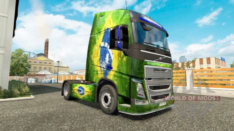 La piel Brasil en Volvo trucks para Euro Truck Simulator 2