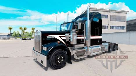 La piel en Blanco y Negro en el camión Kenworth  para American Truck Simulator