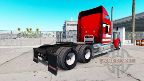 La piel de color Rojo y Blanco en el camión Kenw para American Truck Simulator