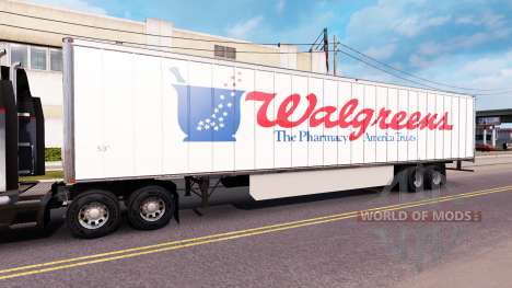 La piel de WalGreens en el remolque para American Truck Simulator