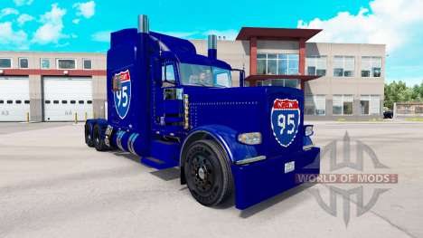 La piel de la carretera Interstate 95 Peterbilt  para American Truck Simulator