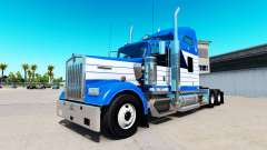 La piel Blanquear el Transporte en camión Kenworth W900 para American Truck Simulator