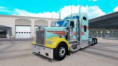 La piel Z banda Multicolor camión Kenworth W900 para American Truck Simulator
