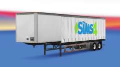 La piel de Los Sims 4 en una cortina semi-remolque para American Truck Simulator