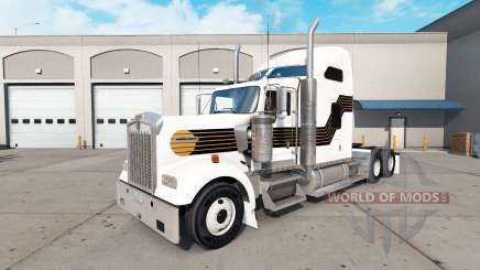 La piel de Negro y Oro en el camión Kenworth W900 para American Truck Simulator