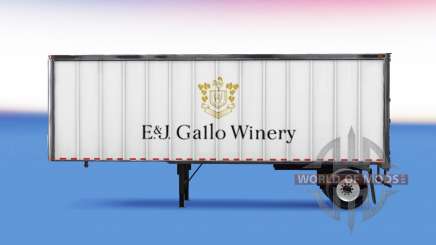 La piel de E&J Gallo Winery en el remolque para American Truck Simulator