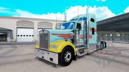 La piel Z banda Multicolor camión Kenworth W900 para American Truck Simulator