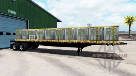 El semirremolque de plataforma con diferentes cargas. para American Truck Simulator