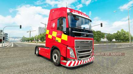 La piel de Incendio Y Rescate en Volvo trucks para Euro Truck Simulator 2