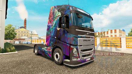 El Fractal de la Llama de la piel para camiones Volvo para Euro Truck Simulator 2