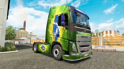 La piel Brasil en Volvo trucks para Euro Truck Simulator 2