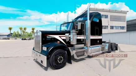 La piel en Blanco y Negro en el camión Kenworth W900 para American Truck Simulator