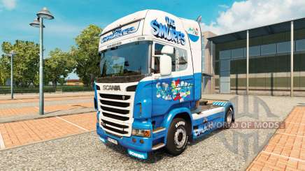 Los pitufos de la piel para Scania camión para Euro Truck Simulator 2