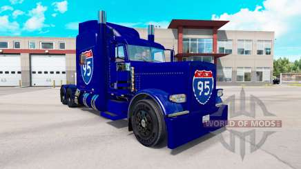 La piel de la carretera Interstate 95 Peterbilt 389 camión para American Truck Simulator
